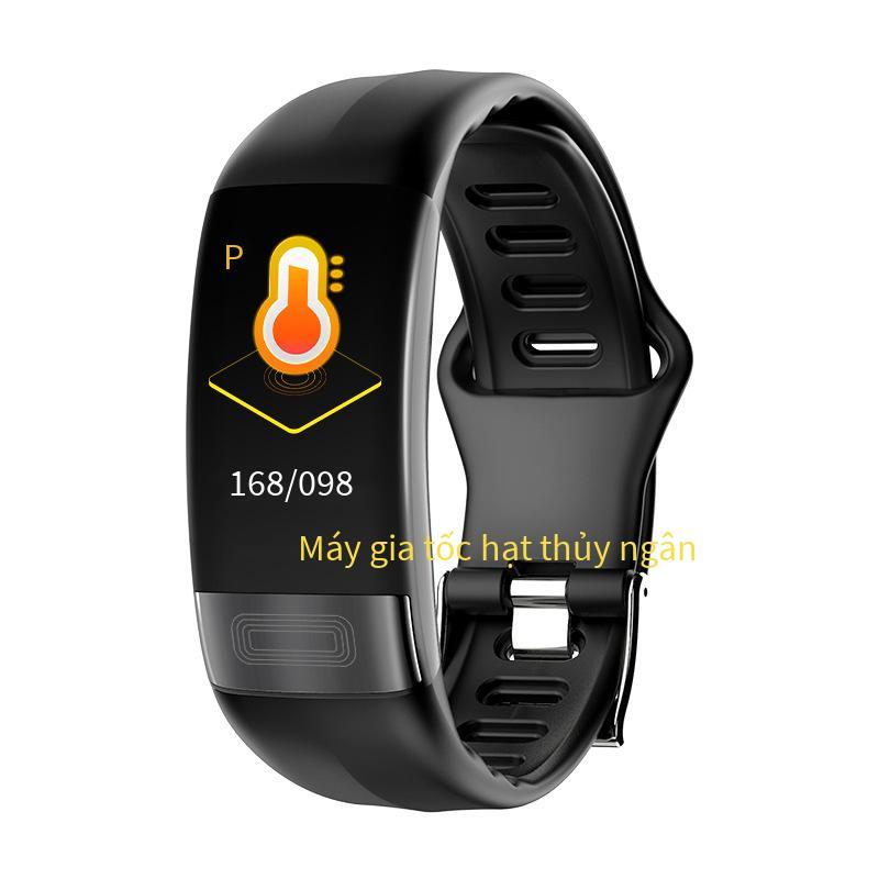 Phong cách mới nhất Vòng đeo tay đo nhiệt độ thông minh P11 PLUS oxy trong máu Điện tâm đồ huyết áp khi ngủ thể thao chống thấm nước đếm bước đa chức năng