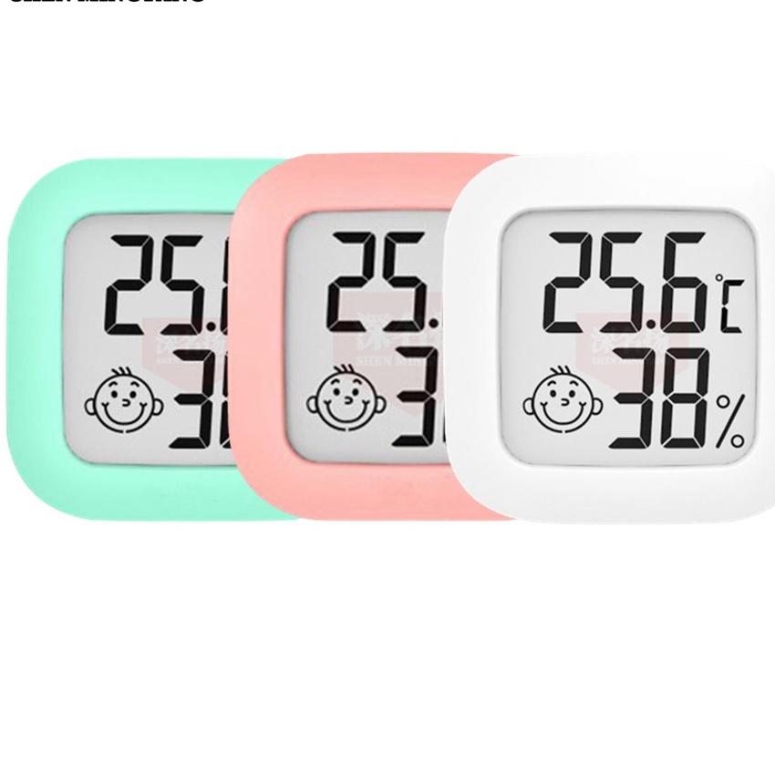 Nhiệt Kế Mini Ẩm Kế Mặt Cười Nhiệt Kế Điện Tử Ẩm Kế