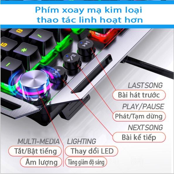 Bàn phím cơ Coputa Bàn phím máy tính Gaming có dây full LED RGB K100