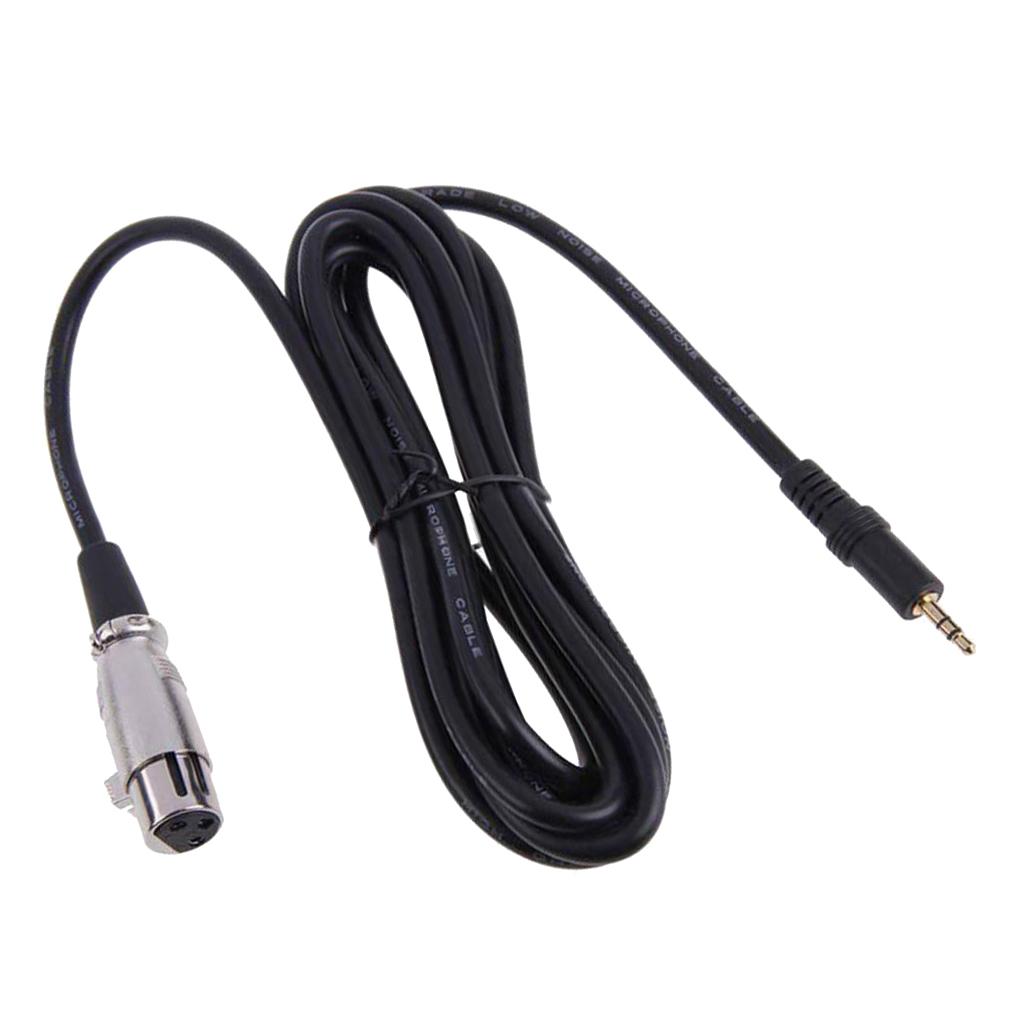 XLR Female Jack To 3.5mm Male TRS Stereo Microphone Audio Cables 300cm/10ft