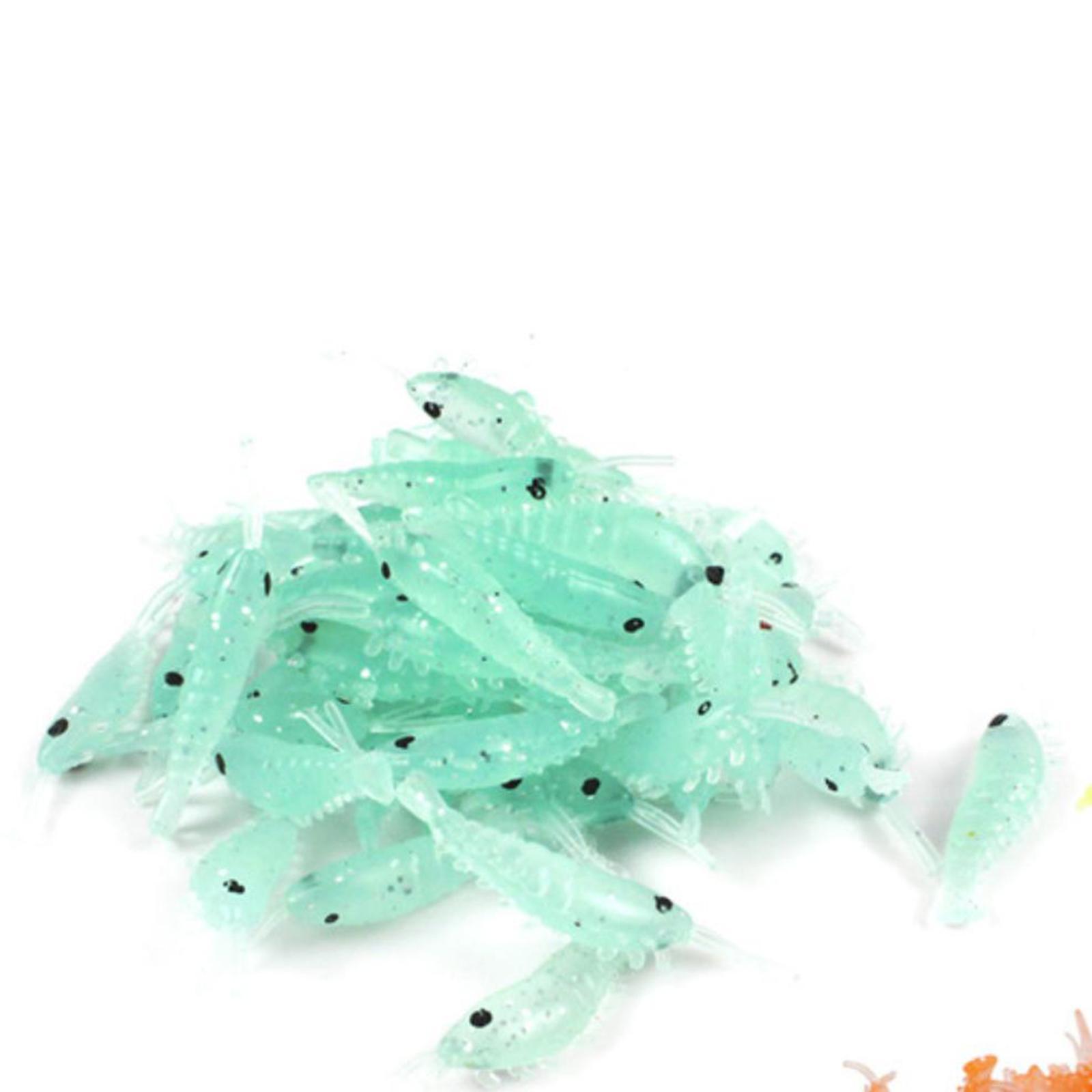 Soft Silicone Shrimp Lures Set 3cm Artificial Worm Fishing Baits Freshwater for Salmon