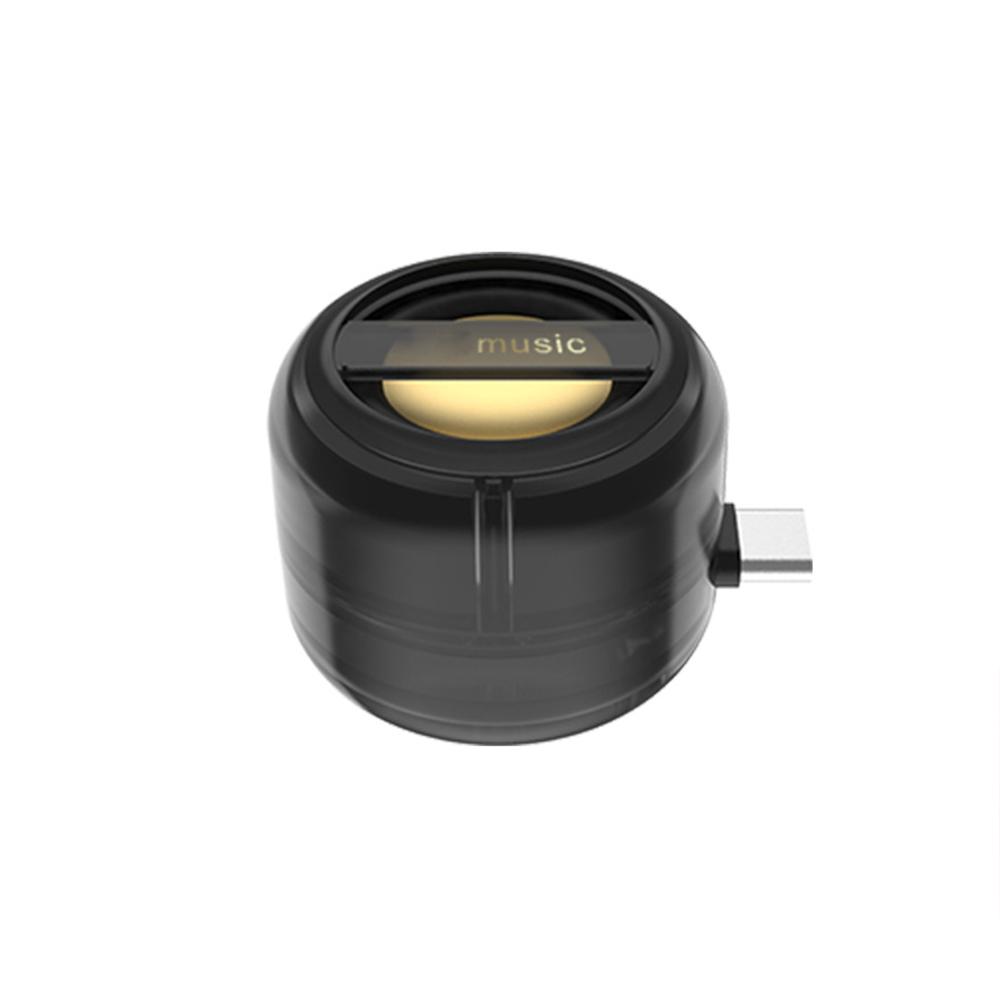 Loa Mini Di Động Đa Năng Jack 3.5mm Hộp Âm Thanh Mini Type-C Cắm Bộ Khuếch Đại Loa Điện Thoại Di Động Loa Có Dây Bên Ngoài Màu sắc: Loại c Đen