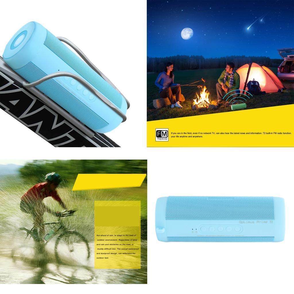 Wireless Bluetooth Speaker USB Rechargable Battery Loudspeaker Blue 560G