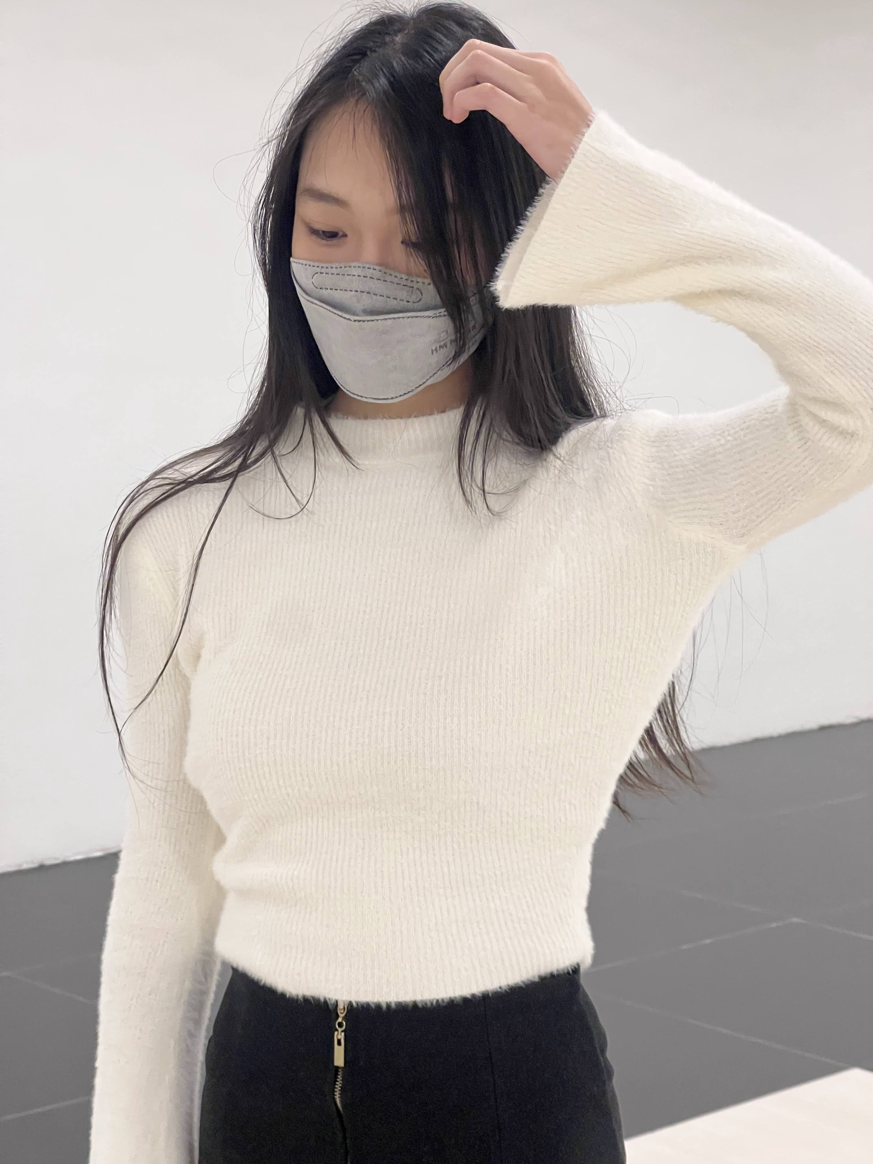 Áo Len Lông Siêu Mịn Dáng Crotop Tay Cánh Dơi Plush Velvet Niche