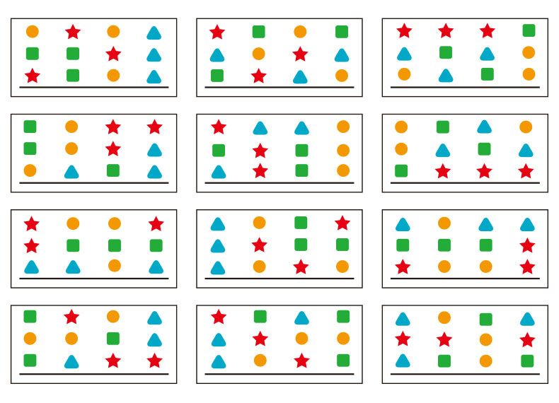 Bộ trò chơi Four color logic game B