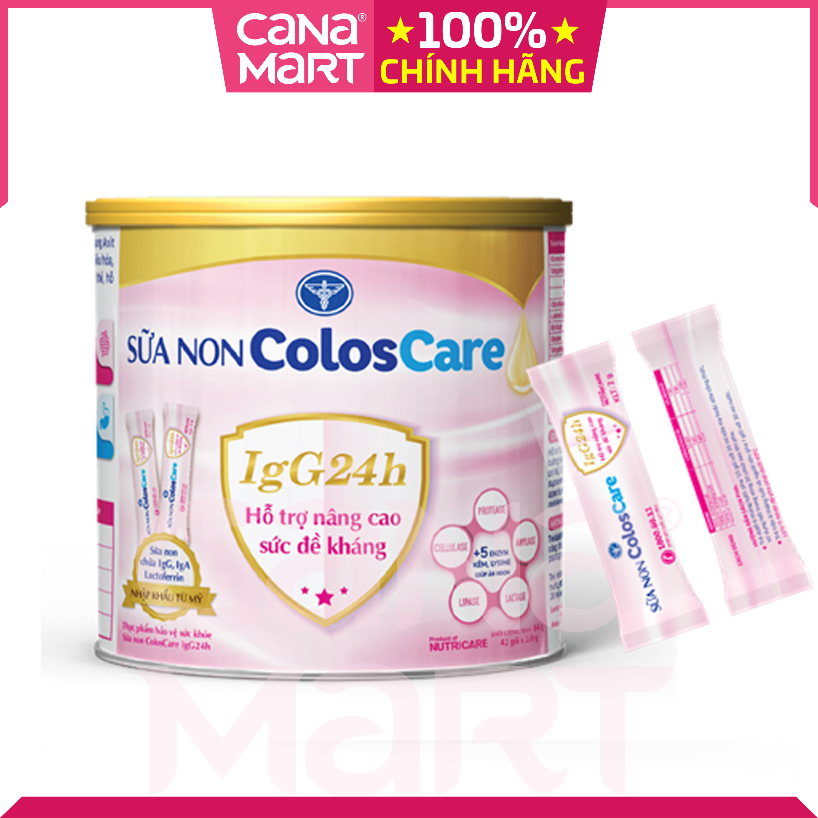 Sữa non Nutricare Coloscare IgG 24h bổ sung kháng thể từ nguồn sữa non (42 Gói