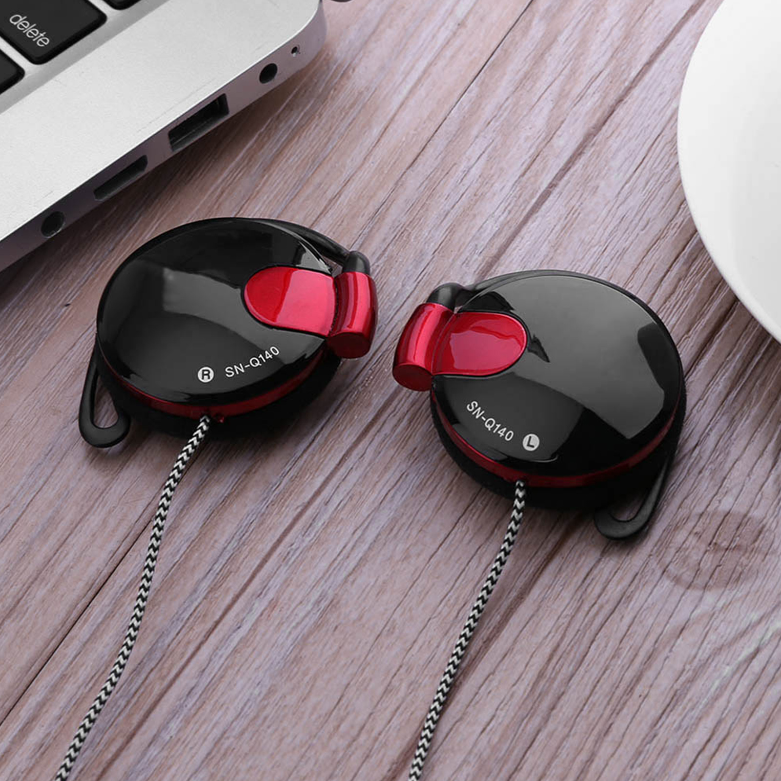 Tai Nghe Thể Thao Chơi Game Có Dây 3,5 Mm Có Móc Tai Và Micrô Điều Khiển Nội Tuyến