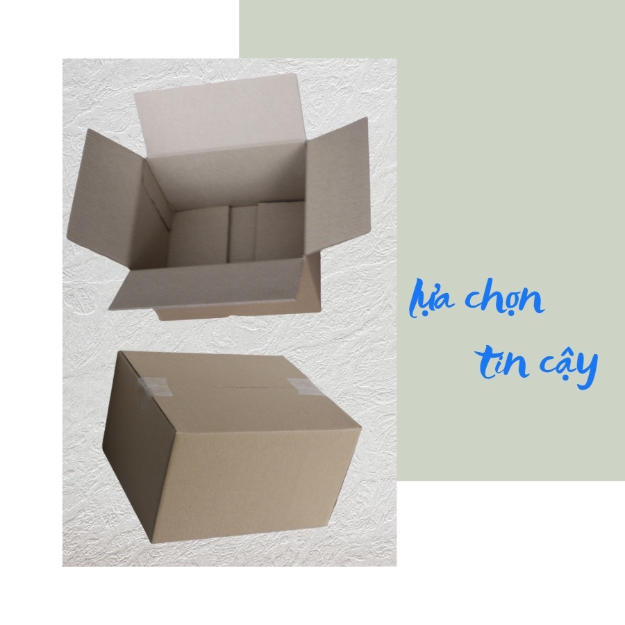 Combo 20 Hộp Bìa Giấy Gói Hàng COD Hộp Bìa Carton KT 25x20x15cm