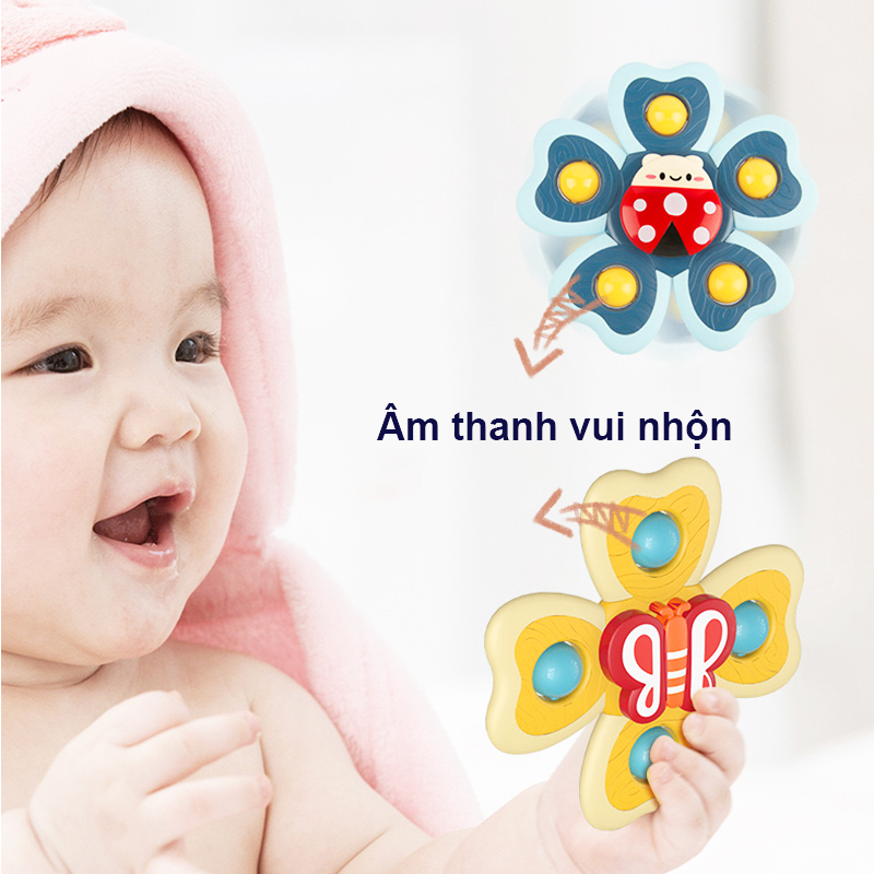 Đồ chơi con quay họa tiết động vật vui nhộn Baby-S, Con quay cho bé nhiều màu sắc đáng yêu – SDC064