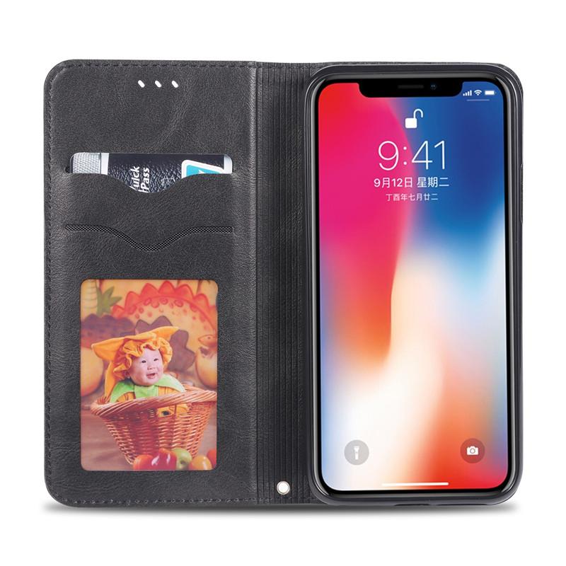 Bao da điện thoại nắp gập kèm ngăn đựng thẻ cho cho Samsung Galaxy S9 S10 Plus S10e J4 J6 A6 Plus 2018 5G