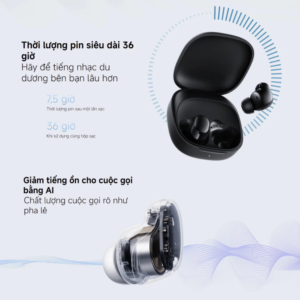 Tai nghe Bluetooth True Wireless Redmi Buds 6 Play - Hàng Chính Hãng