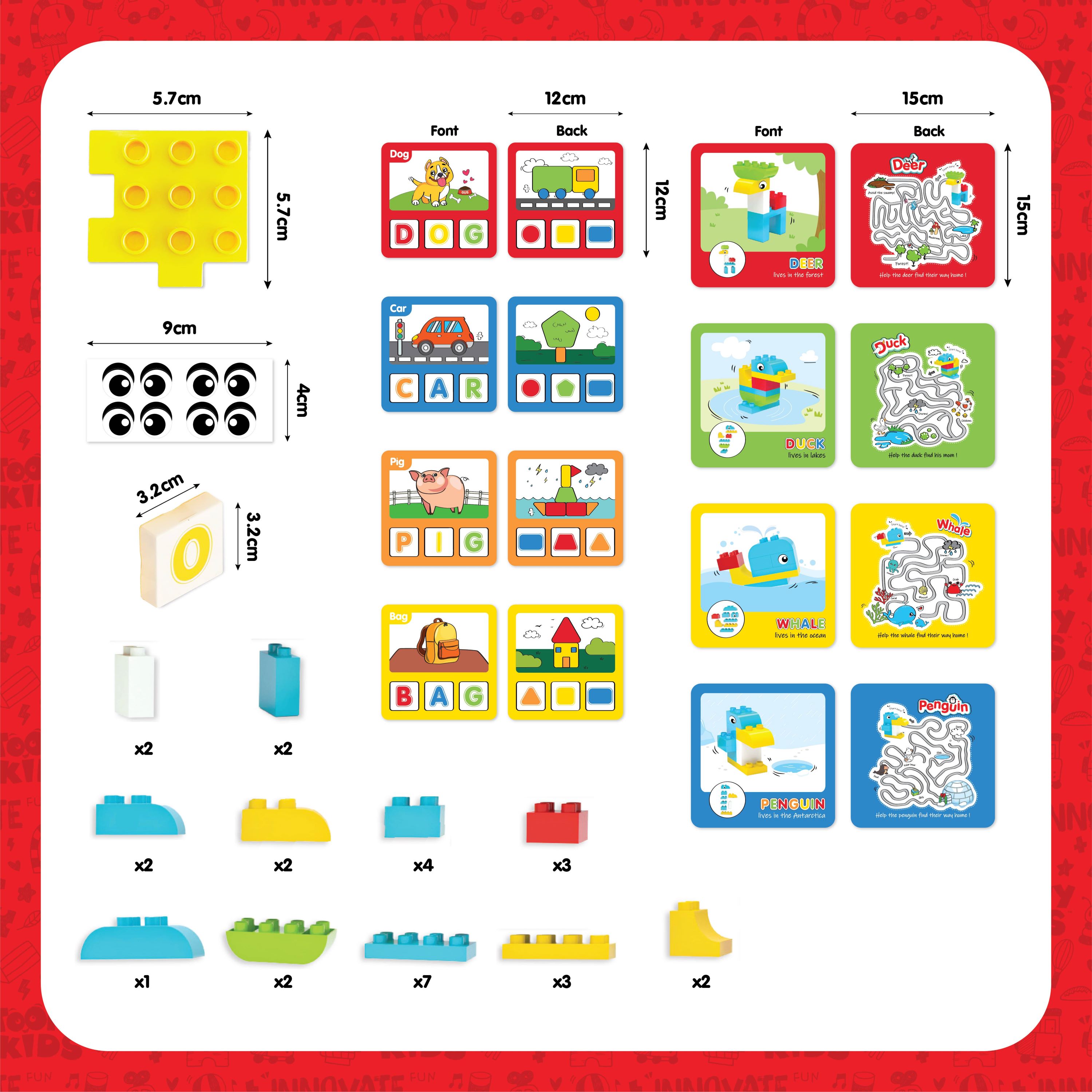 Đồ Chơi Bộ Lắp Ráp Chữ Số Logic TOONYKIDS - Đồ Chơi Thông Minh Cho Bé - Logical Builder TN00122