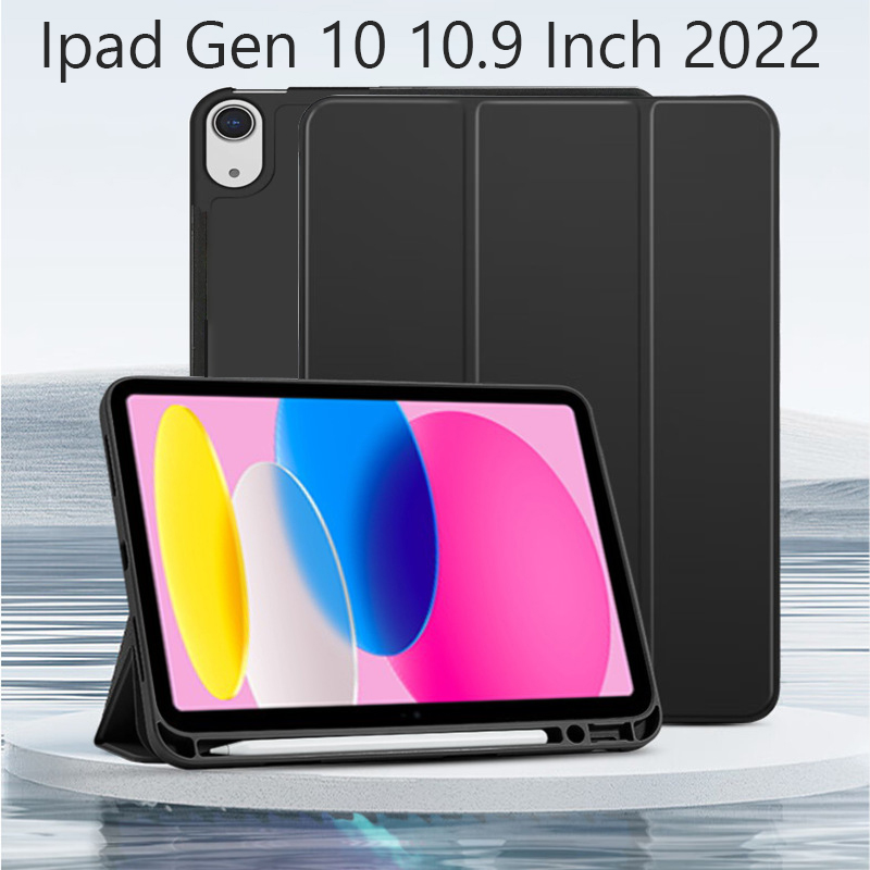 Bao Da Cover Dành Cho Ipad Gen 10 10.9 Inch 2022 Có Khe Cho Pencil Hỗ Trợ Smart Cover