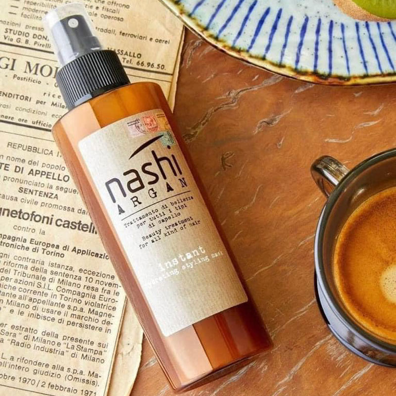 Xịt xả khô Nashi Argan Instant hydrating styling mask dưỡng ẩm phục hồi tóc siêu mượt 150ml