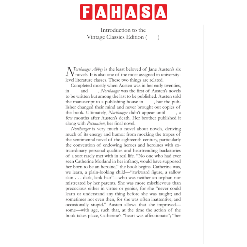 Sách ngoại văn: Northanger Abbey