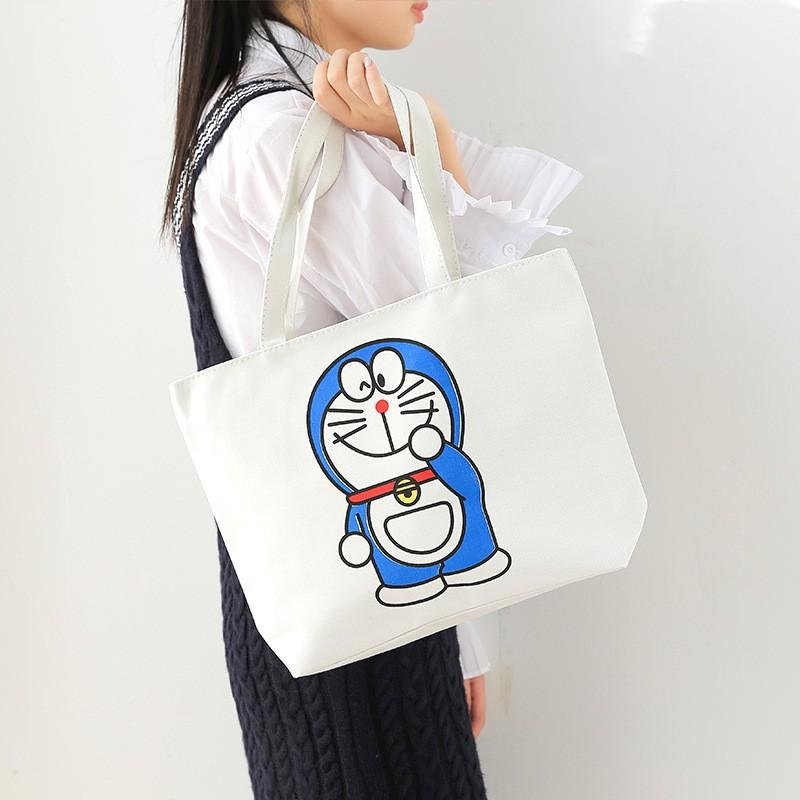 New Women's Bag Canvas Bag Women's Single-Shoulder Bag Fashion Korean Style Big Handbag Schoolbag