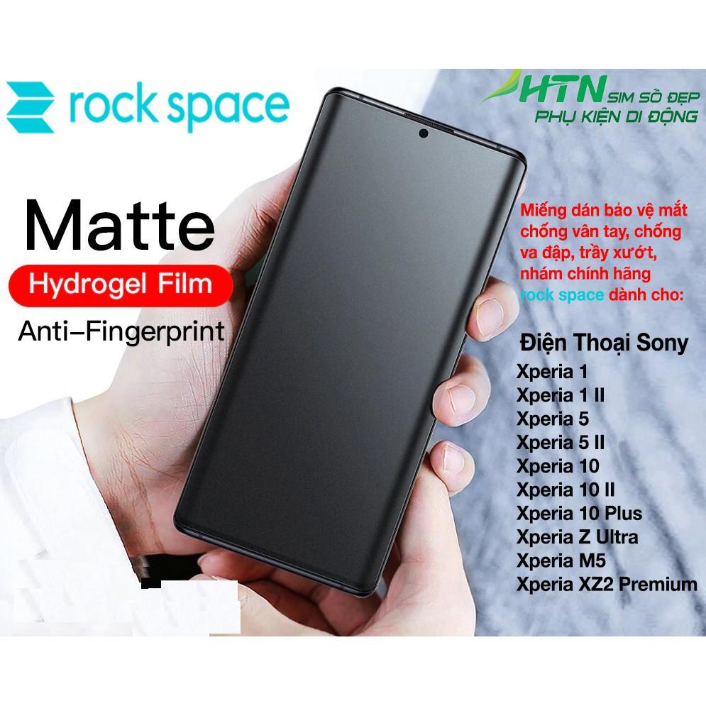Miếng dán màn hình matte nhám chống vân tay rock space dành cho điện thoại Sony xperia 1 II 5 10 plus Z Ultra M5 XZ2 chống va đập trầy xước - Hàng chính hãng