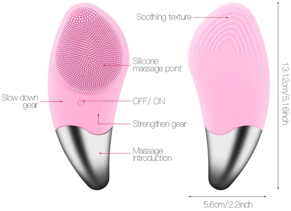 Máy rửa mặt mini massage tích hợp sóng âm (Silicone Face Cleaner)