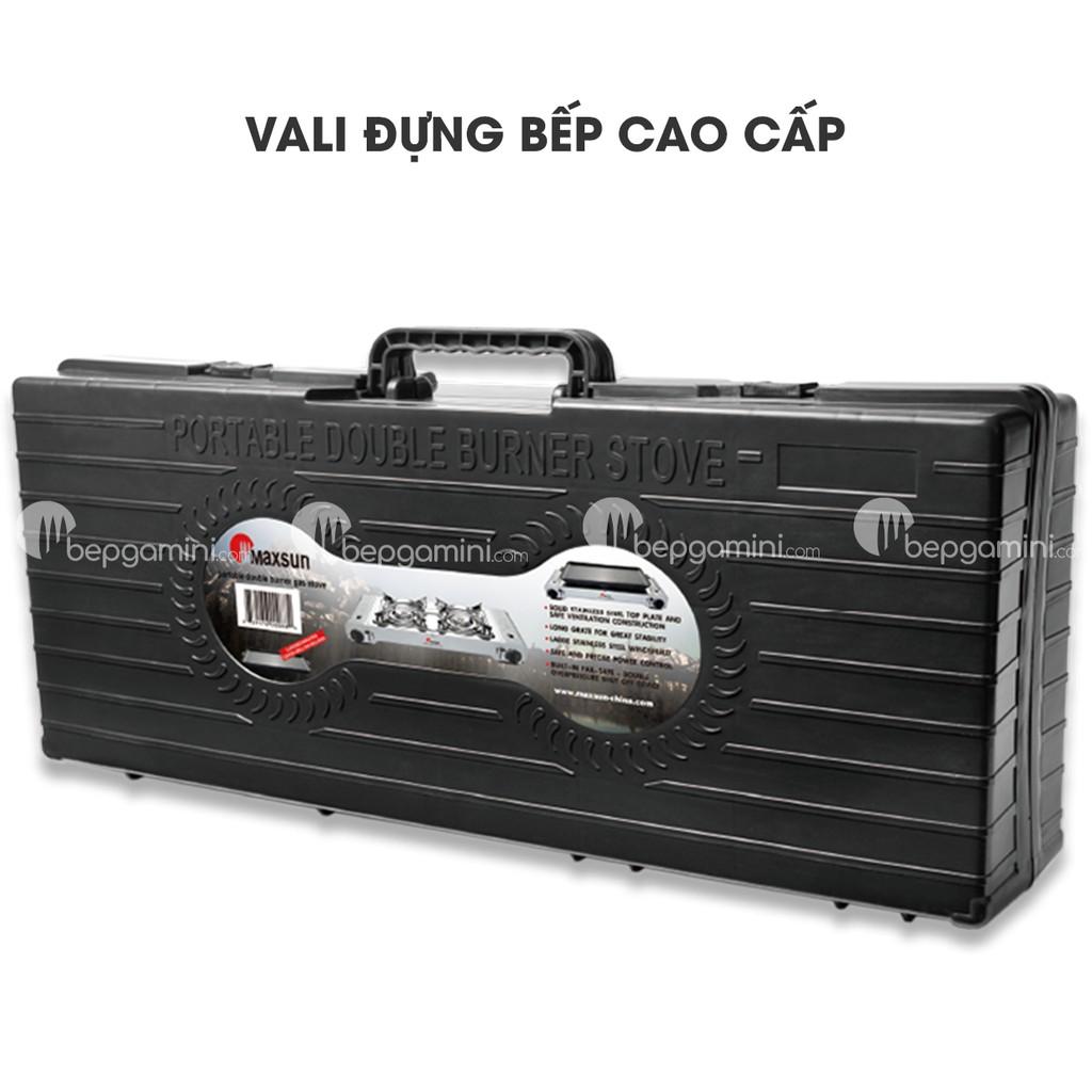 Bếp Ga Mini Maxsun MSD-5800S - Công Suất 2200W | Hai Đầu Đốt | Chảo Nướng Chống Dính | Hàng Chính Hãng