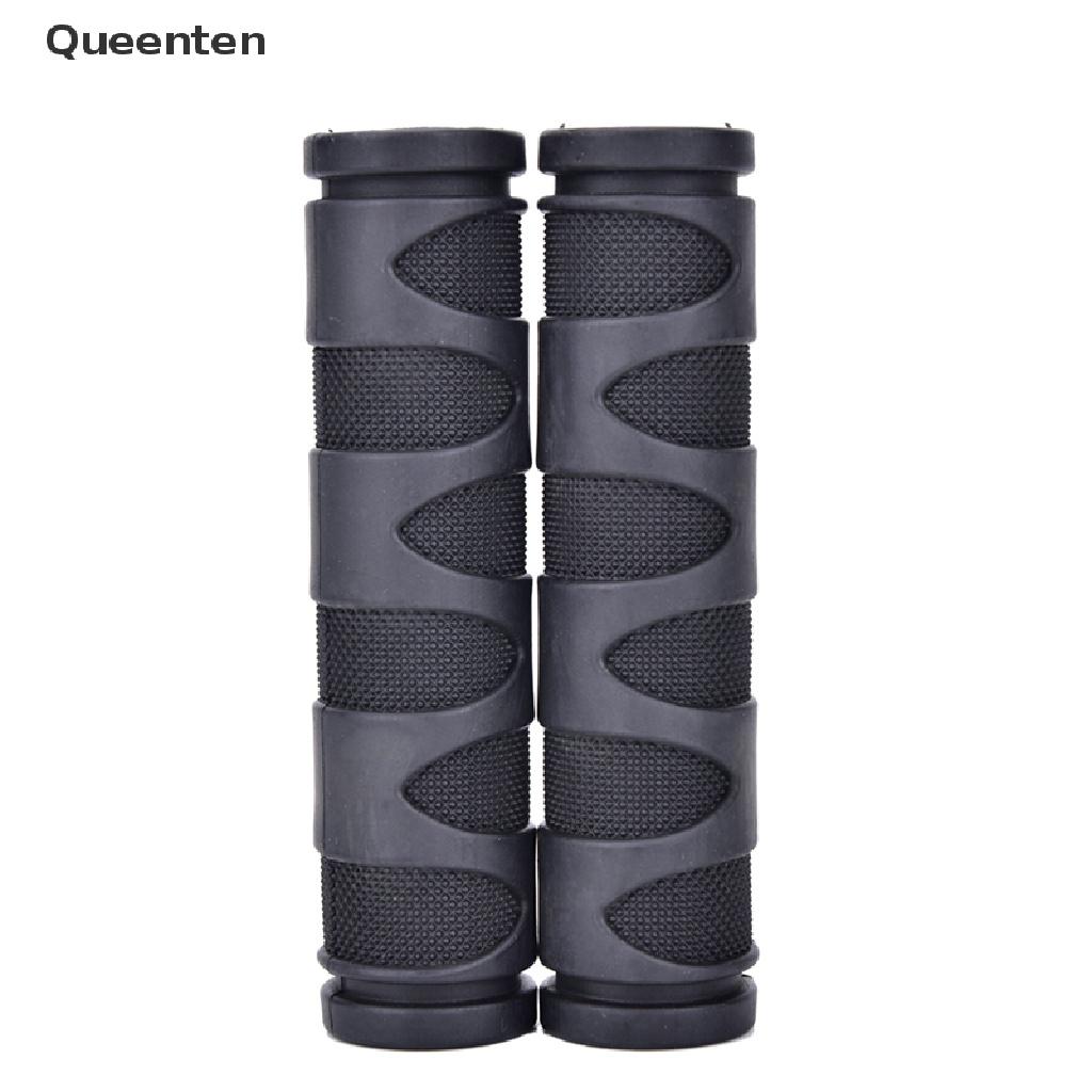 Queenten 2pcs Rubber Bicycle Grips Cycling Mountain Bicycle Scooter Bike Handle Bar Grip QT