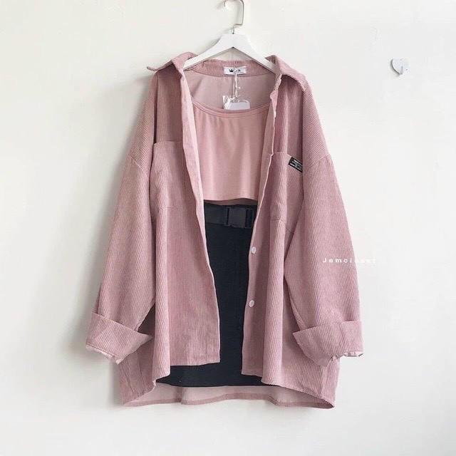 Áo Khoác Kaki Nhung Tăm ULLANG Form Rộng