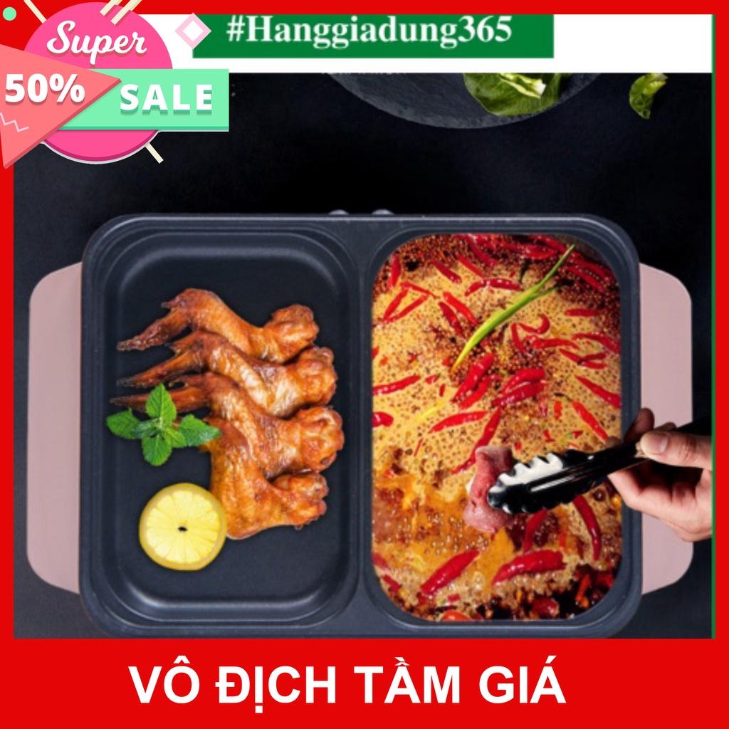 Nồi Lẩu Nướng Đa Năng 2 Ngăn Hàn Quốc, Nồi Nướng Lẩu, Bếp Lẩu Nướng 2in1 - BẢO HÀNH 12 THÁNG