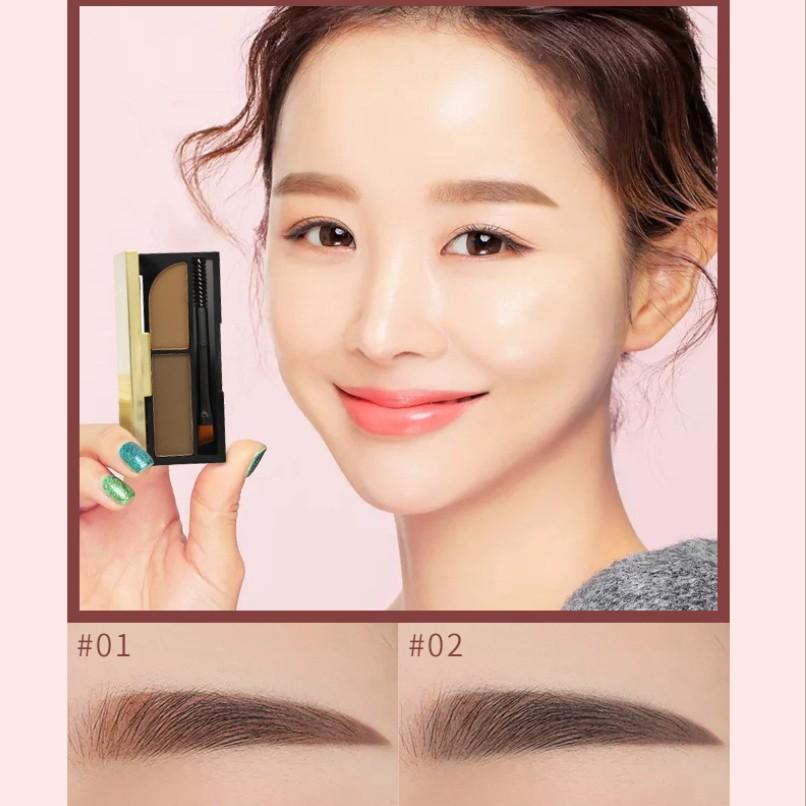 Kẻ mày 2 ngăn không lem Sheloves 3D Soft Double EyeBrow Powder 3.5g