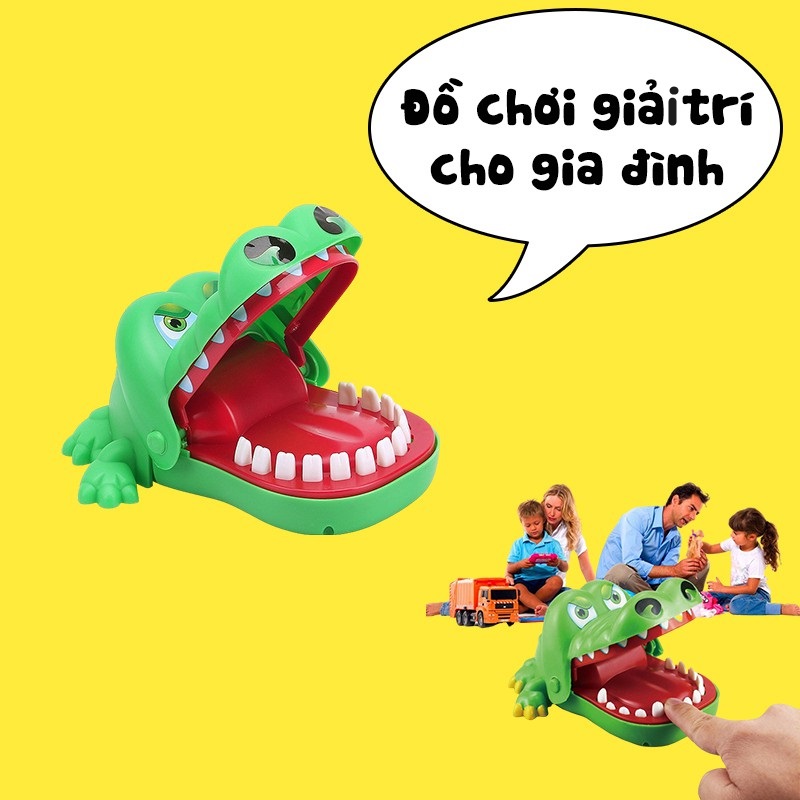 Đồ chơi cá sấu cắn tay Crocodile dentist (LOẠI LỚN 2021) -Trò chơi khám răng cá sấu chất liệu nhựa ABS an toàn cho bé giá rẻ cute - Đồ chơi bác sĩ khám răng cho cá sấu vui nhộn cho gia đình - Quà tặng sinh nhật