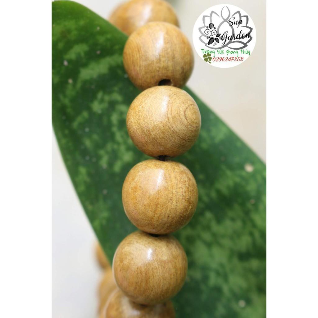 Vòng tay gỗ bách xanh 14ly cho nam