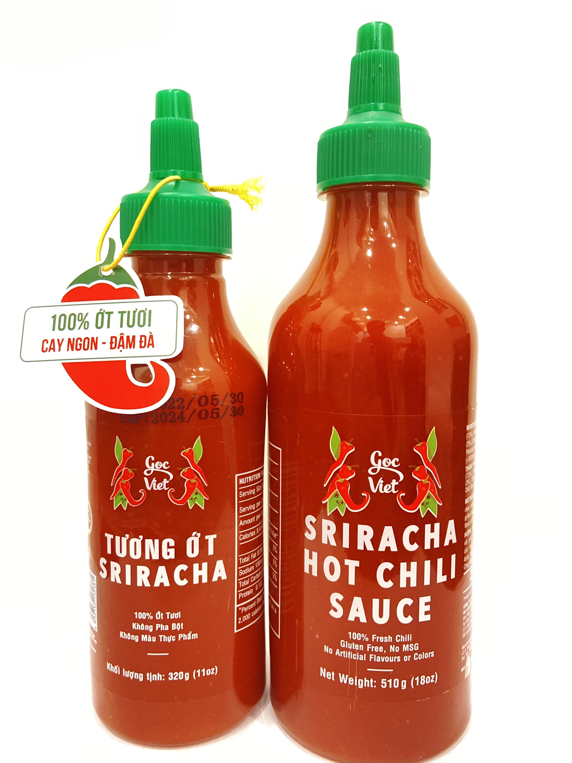Tương ớt siracha 510 g và ớt bằm Gốc Việt 250 g