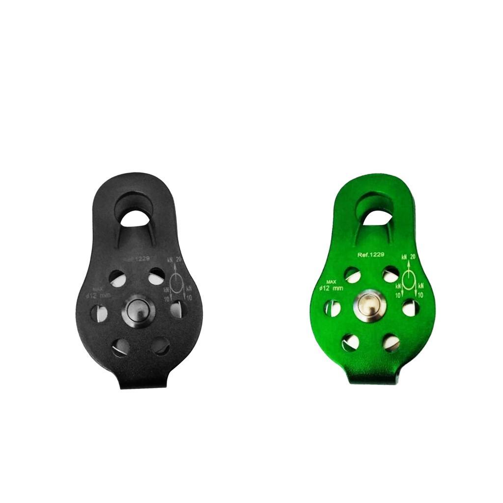 Aluminum Single Rope Pulley Fixed Sing Swing Sheave Pulley Climbing Rescue Rigging Equipment 20KN