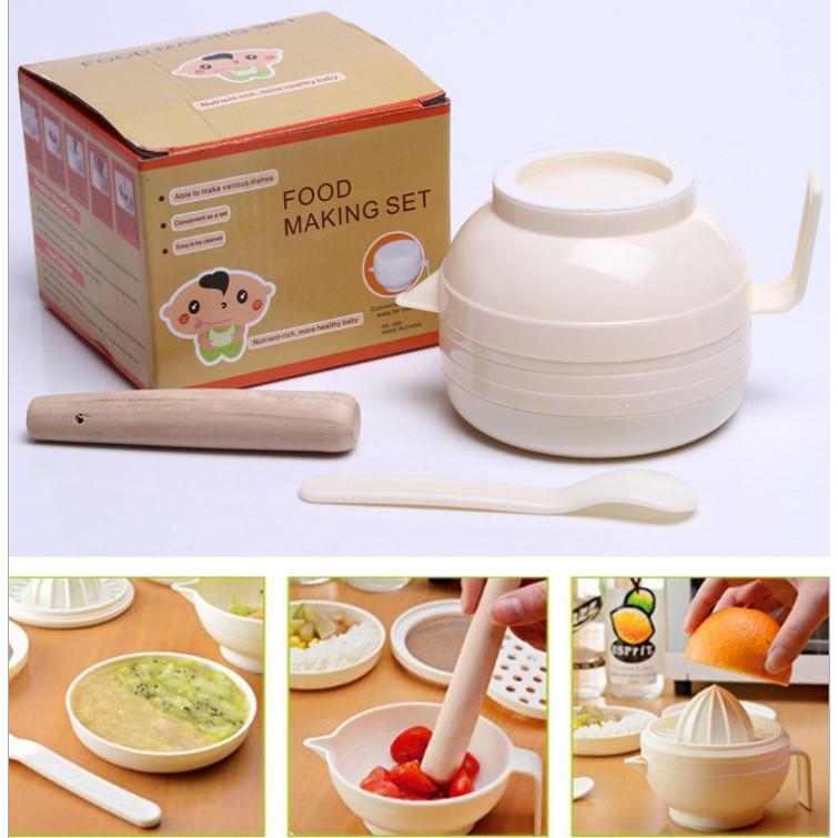 Bộ dụng cụ chế biến đồ ăn dặm 7 món