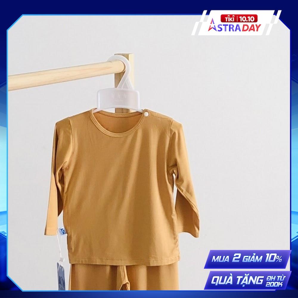 Bộ quần áo dài unisex Nâu trơn thun tre - AICDBGRKYI88 - AIN Closet