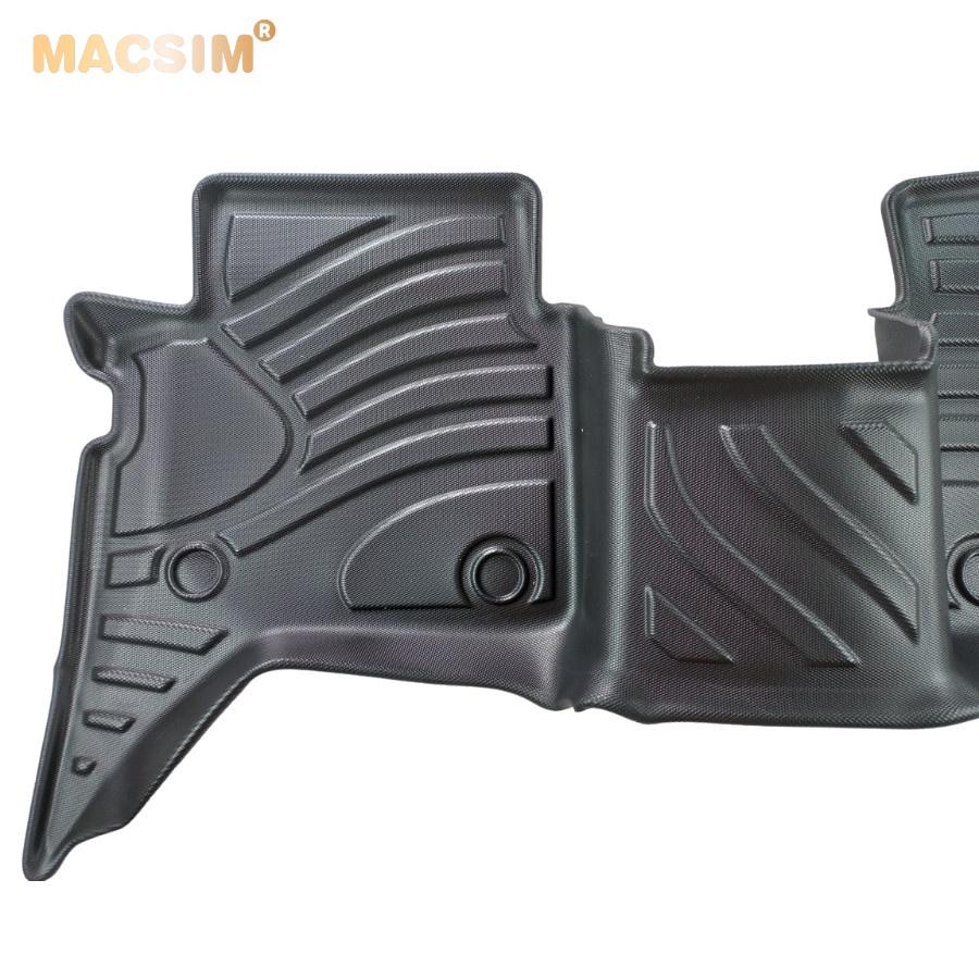 Thảm lót sàn xe ô tô Mazda BT50 2016-2019 nhãn hiệu Macsim - chất liệu nhựa TPE đúc khuôn cao cấp - màu đen