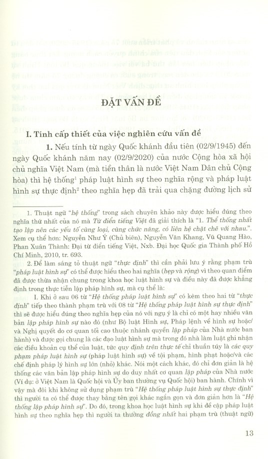 75 Năm Hình Thành, Phát Triển Của Hệ Thống Pháp Luật Hình Sự Việt Nam Và Định Hướng Tiếp Tục Hoàn Thiện (1945-2020) (Sách Chuyên Khảo)
