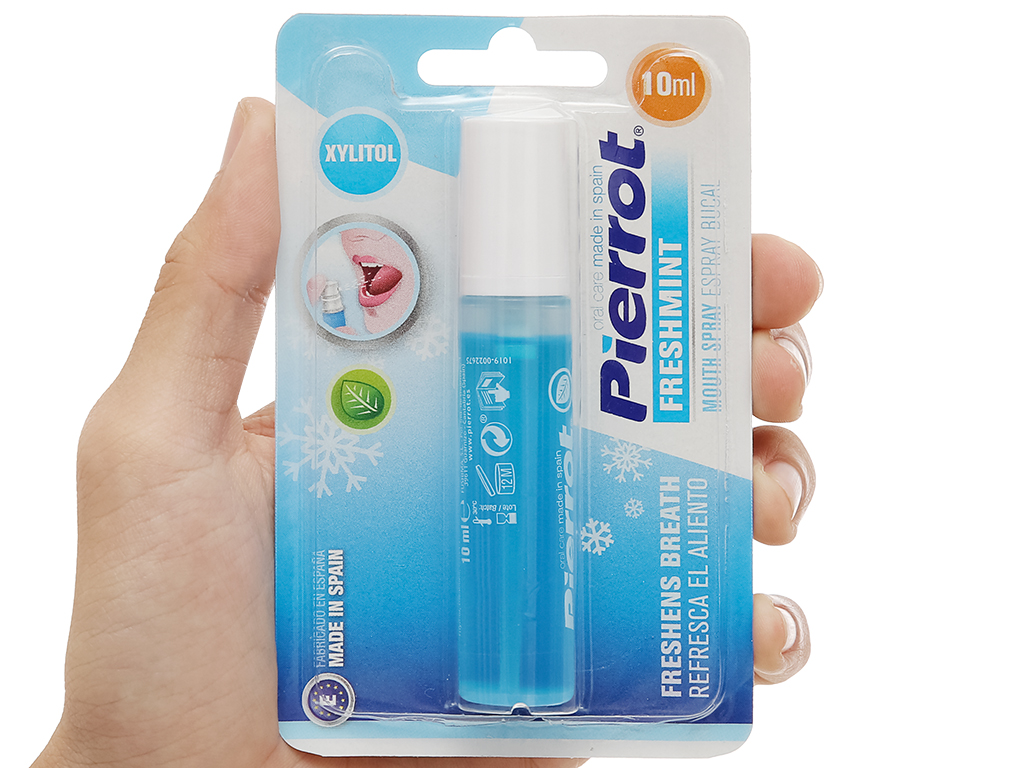 [ Tặng 1 hộp tăm răng Care4u ] Nước xịt thơm miệng, diệt khuẩn PIERROT MOUTH SPRAY 10ml