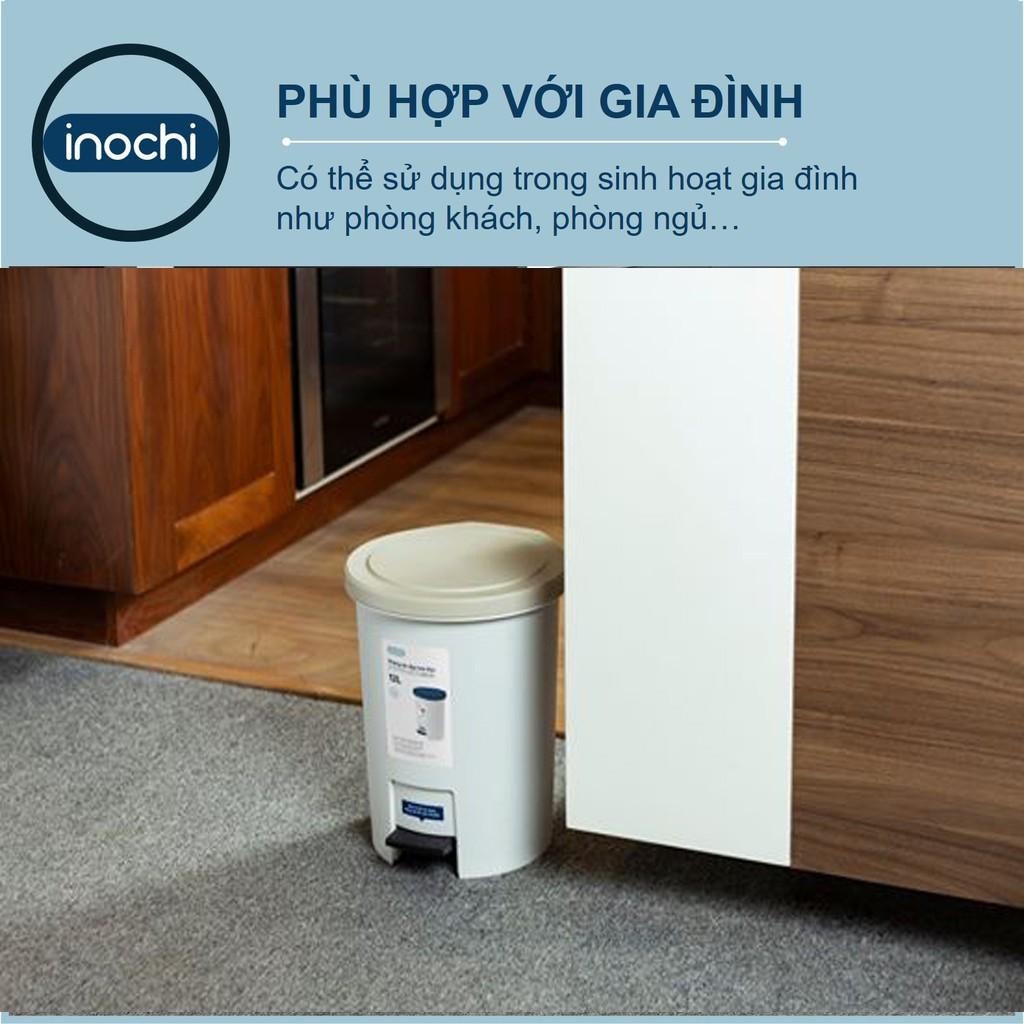 Thùng Rác Nhựa Đạp Chân Nắp Tròn inochi 6L 12 Lít Sọt Rác Văn Phòng mini thông minh THRT6L