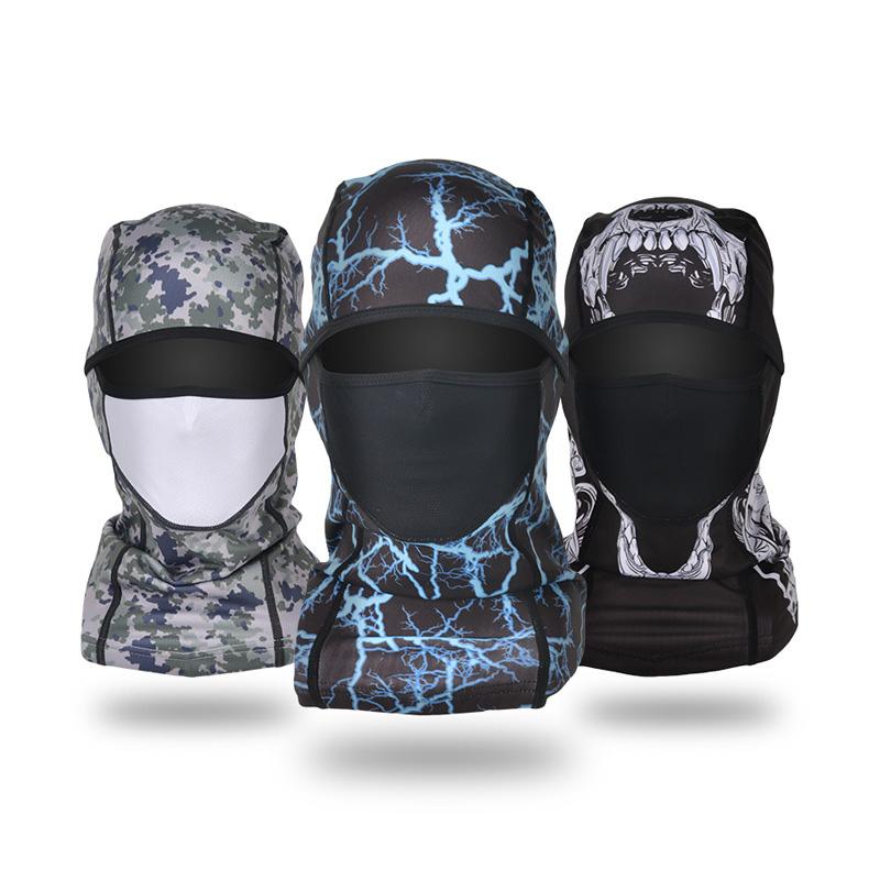 Motorcycle Full Face Mask Balaclava Print Camouflage Motorcycle Riding Mask Windproof Waterproof Headgear