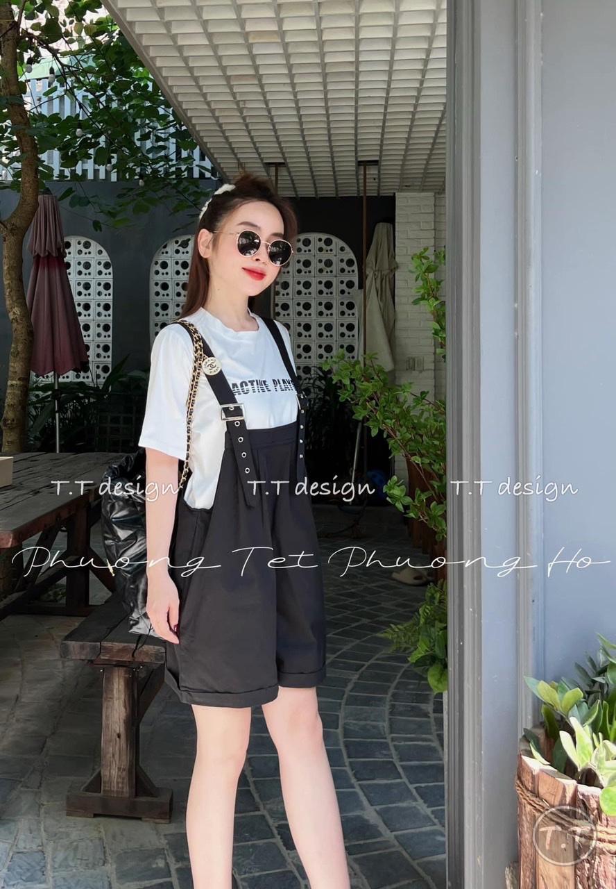 SET ĐI CHƠI, SET 2 MÓN ÁO THUN TAY NGẮN PHỐI YẾM CHỮ CỰC XINH