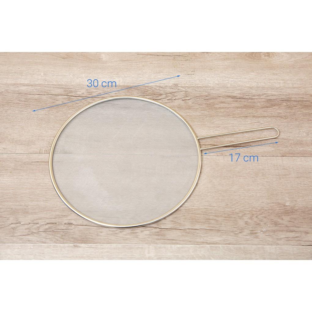 Nắp lưới đậy chảo chống văng dầu mỡ inox có tay cầm loại lớn cao cấp nhà nào cũng cần - Gia dụng bếp