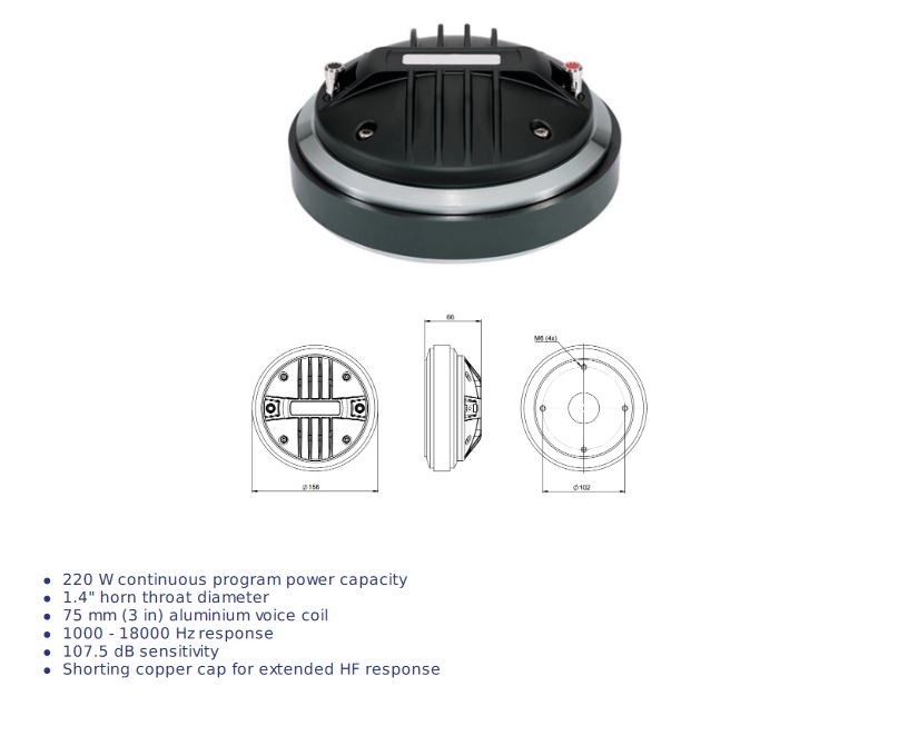 Loa Treble B&amp;C SPEAKERS DE60TN ( 1 CÁI) – Hàng Chính Hãng