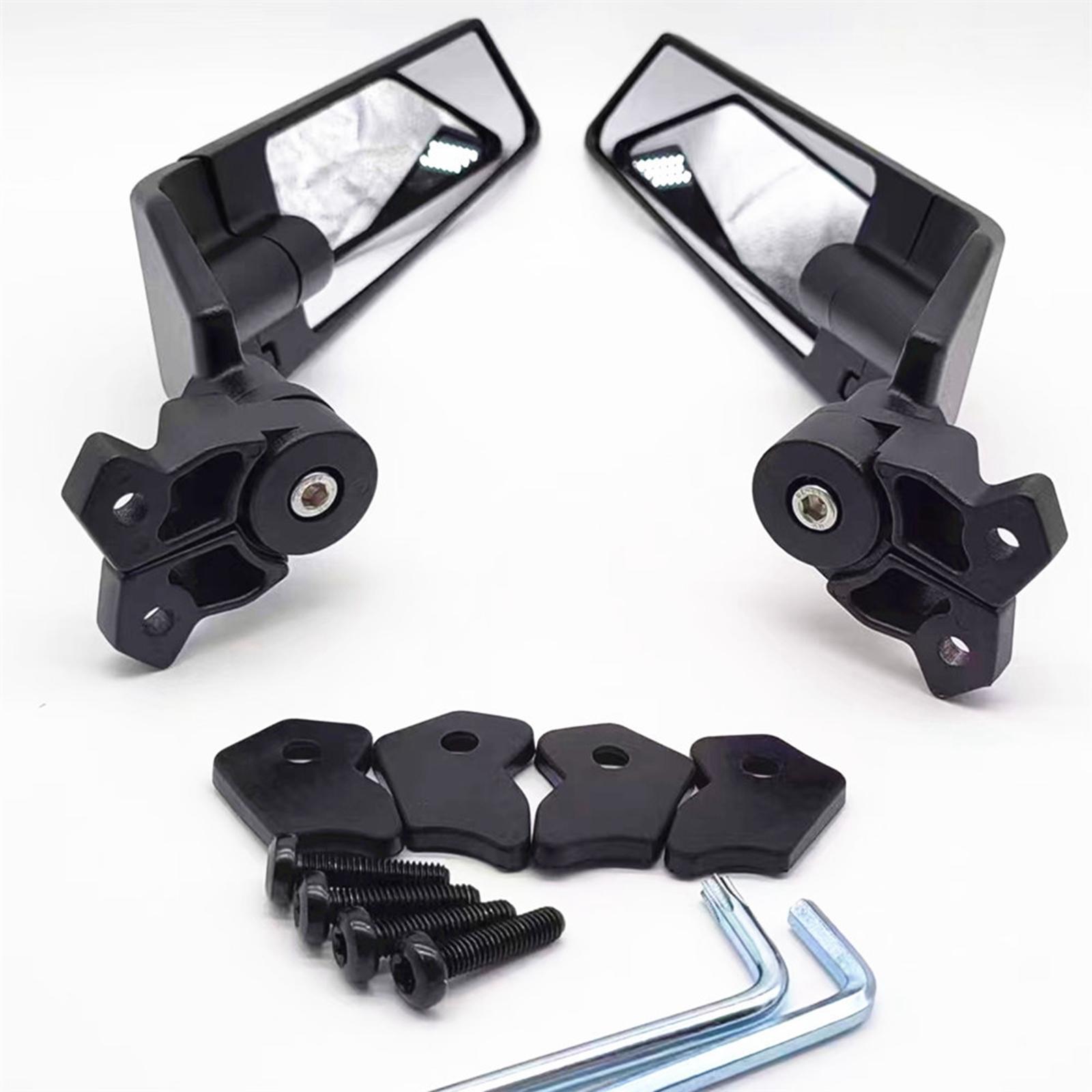 2Pcs Motorcycle Rear View Mirror 360 Rotatable Side Mirrors Bar End Motorcycle Fitment Repair Parts Fit for Yamaha Model Yzf R3 R25 R15V3