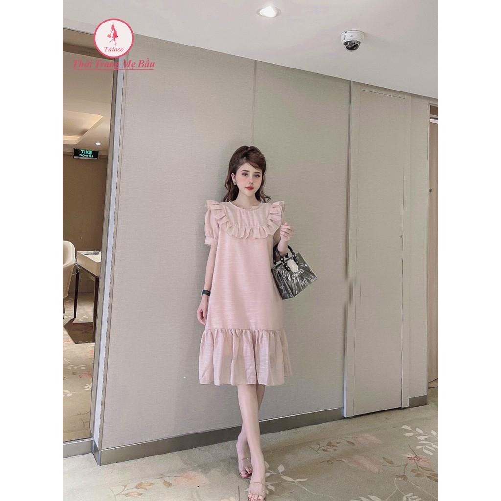 Váy bầu cổ bèo phối đuôi cá cực xinh new 3 màu cực xinh size 45-75kg