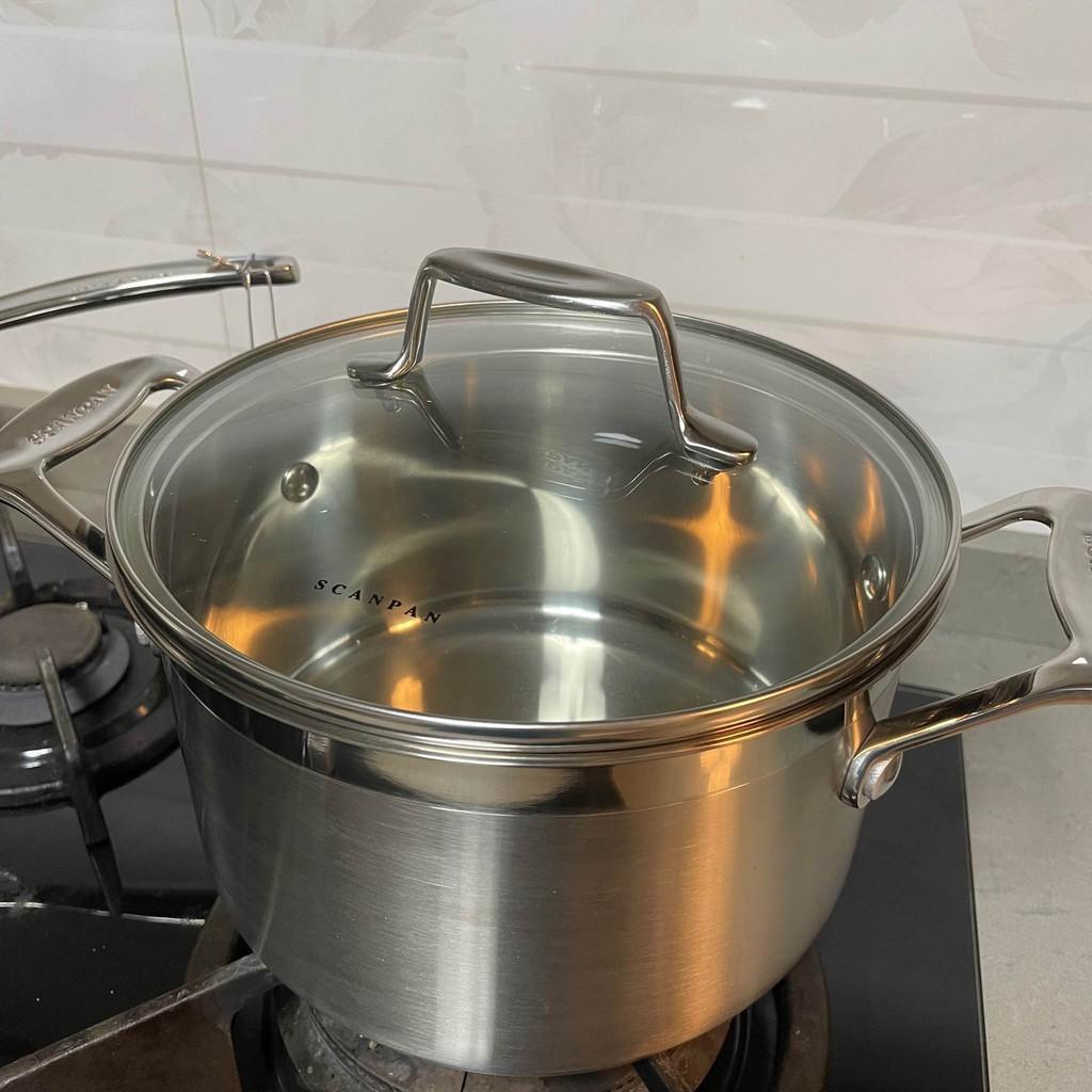 Bộ 3 nồi chảo inox đáy từ cao cấp Scanpan Impact đúc 3 lớp dùng bếp từ, an toàn trong máy rửa bát hàng chính hãng