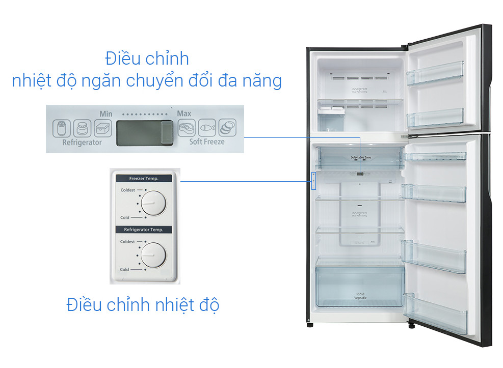 Tủ Lạnh Hitachi Inverter 406 lít R-FVX510PGV9 (GBK) - Hàng Chính Hãng - Chỉ Giao Hà Nội