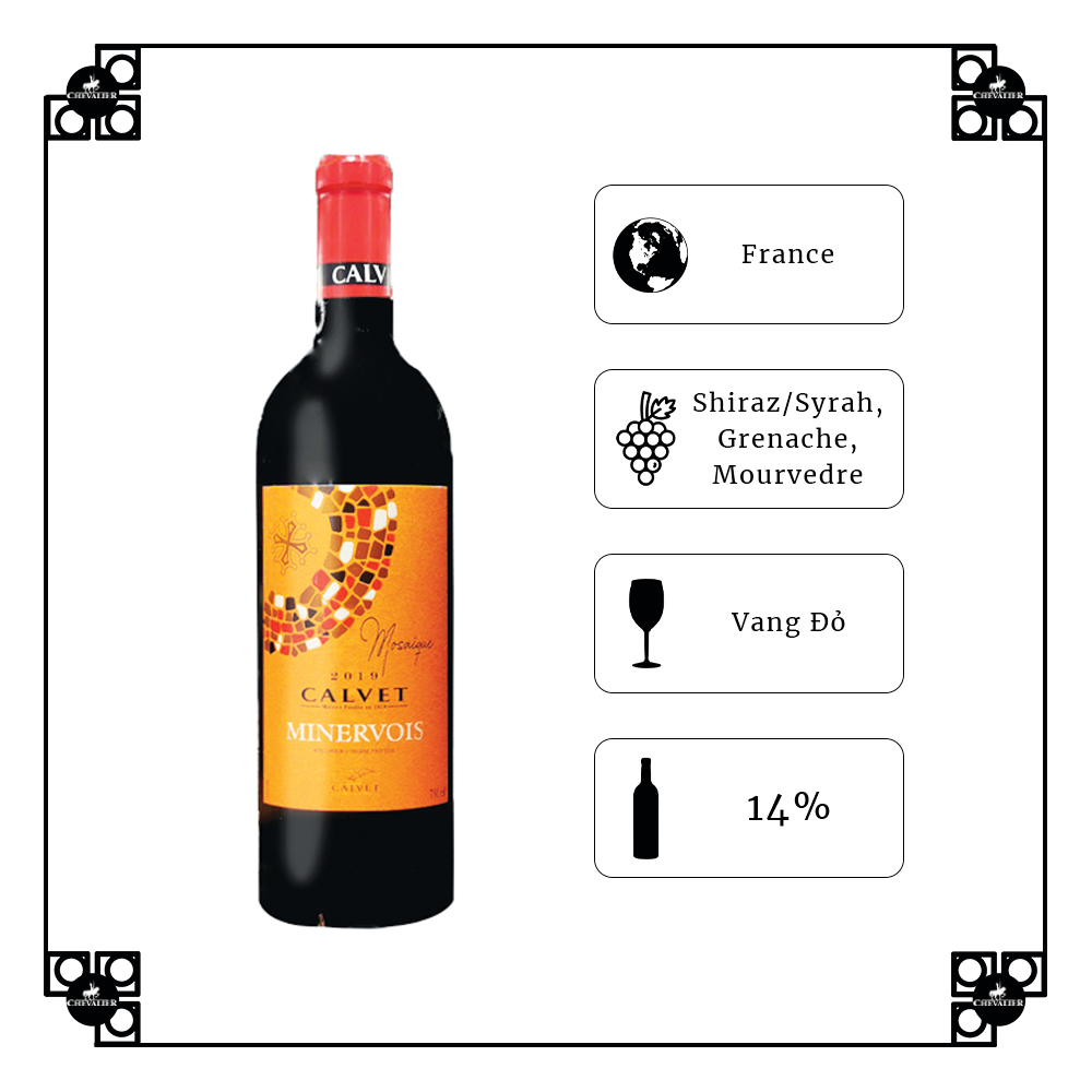 Rượu Vang Pháp Calvet Minervois