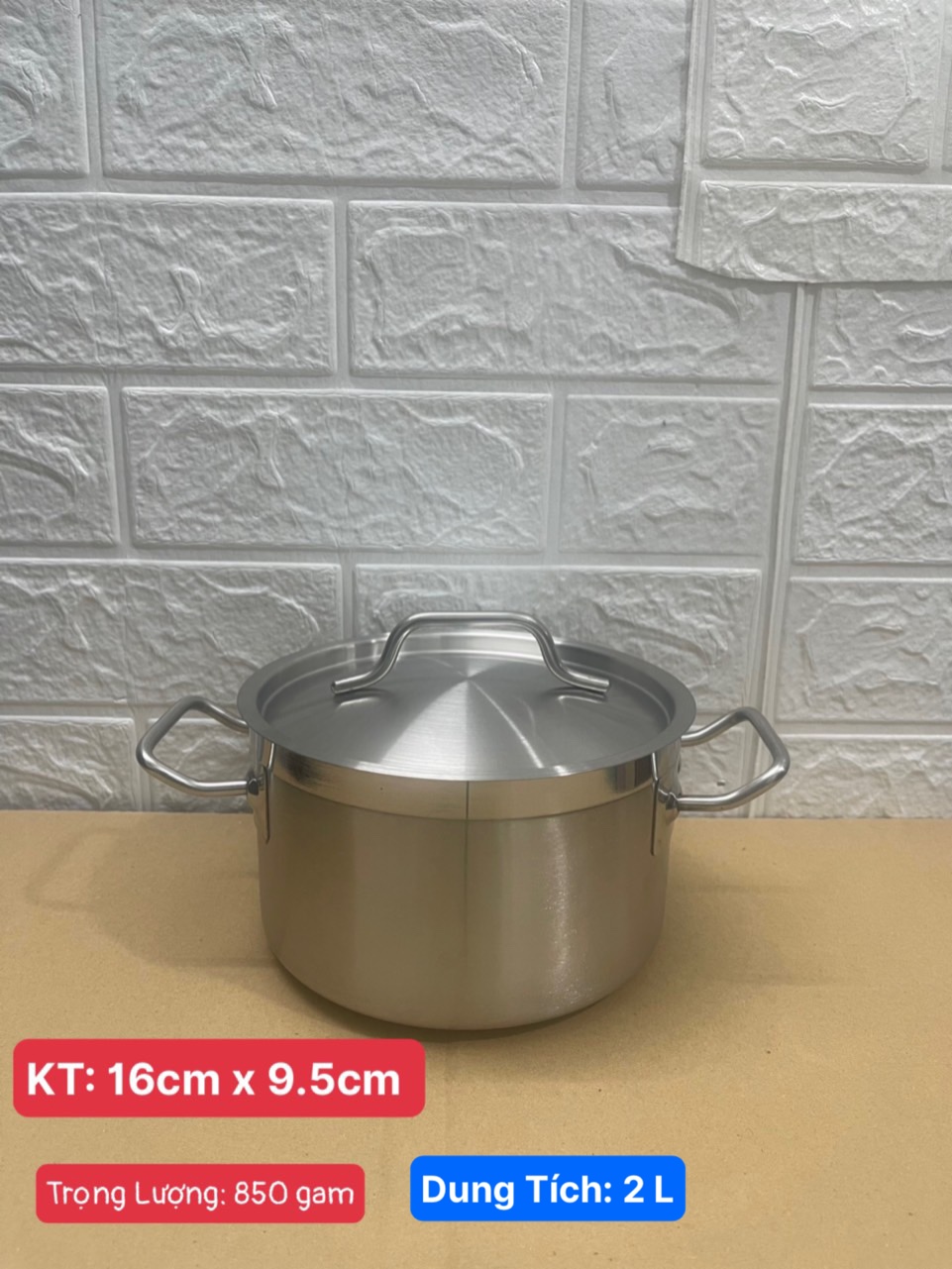Nồi Inox Cao Cấp 3 Đáy _ Dung Tích: 2 Lít _