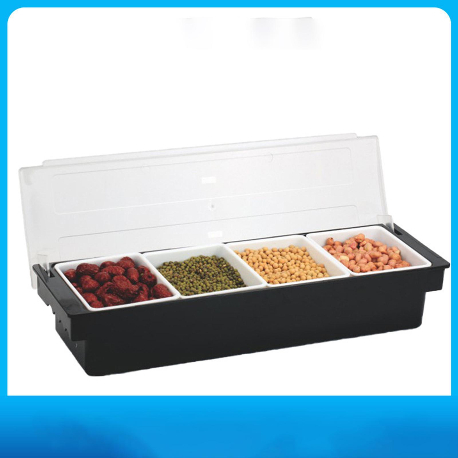 Compartment Seasoning Jar Storage Container 3 Grids
