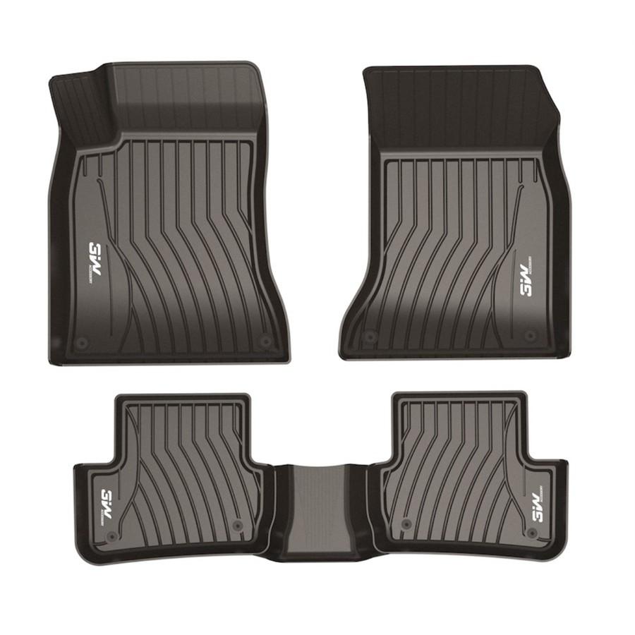 Thảm lót sàn Mercedes ML 2012-2015 Nhãn hiệu Macsim 3W chất liệu nhựa TPE đúc khuôn cao cấp - màu đen