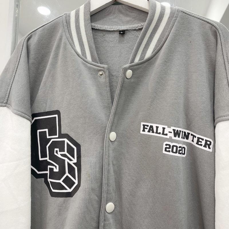 Áo bomber 2020 xám ảnh thật unisex